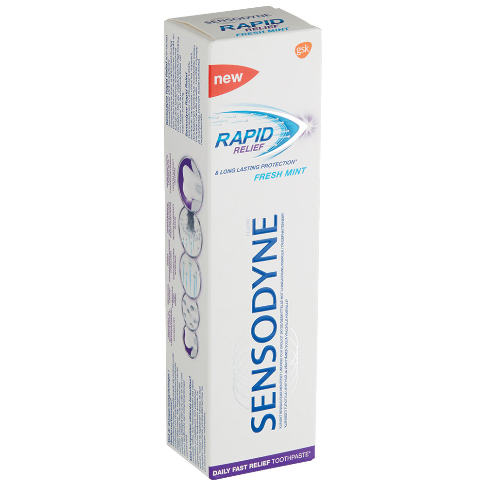 Sensodyne tandpasta Rapid Relief, 12 x 75 ml