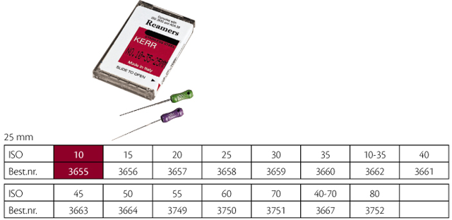 Kerr udvidere 25 mm nr. 10, 6 stk.
