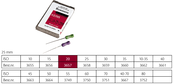 Kerr udvidere 25 mm nr. 20, 6 stk.