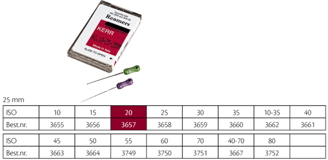 Kerr udvidere 25 mm nr. 20, 6 stk.