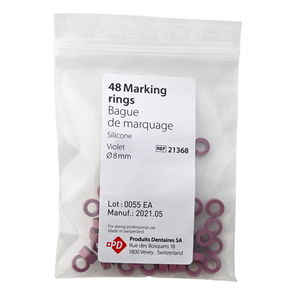 PD farvemarkeringsringe, lilla, 48 stk. 