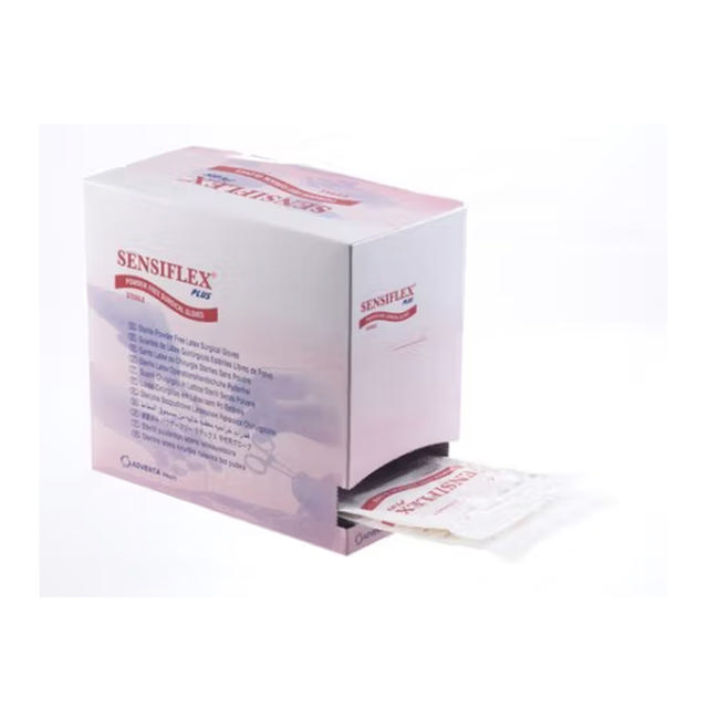 Sensiflex Plus latex handsker sterile PF str. 6, 50 par
