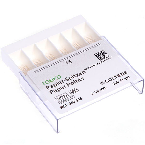 Roeko Top color paperpoints nr. 15, 200 stk.