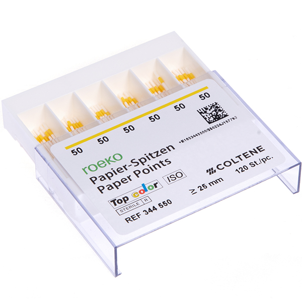 Roeko Top color paperpoints nr. 50, 120 stk.