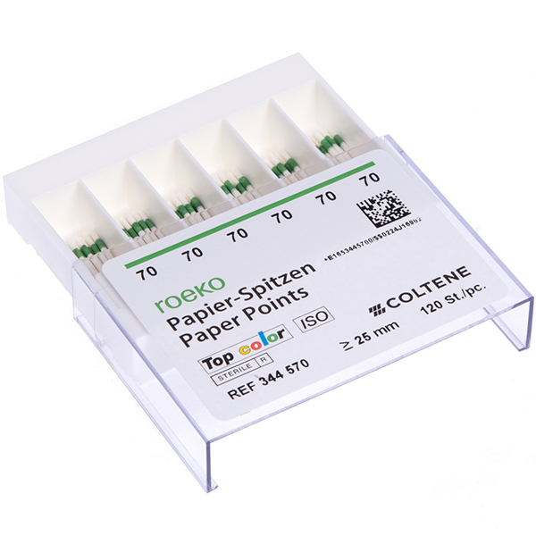 Roeko Top color paperpoints nr. 70, 120 stk.