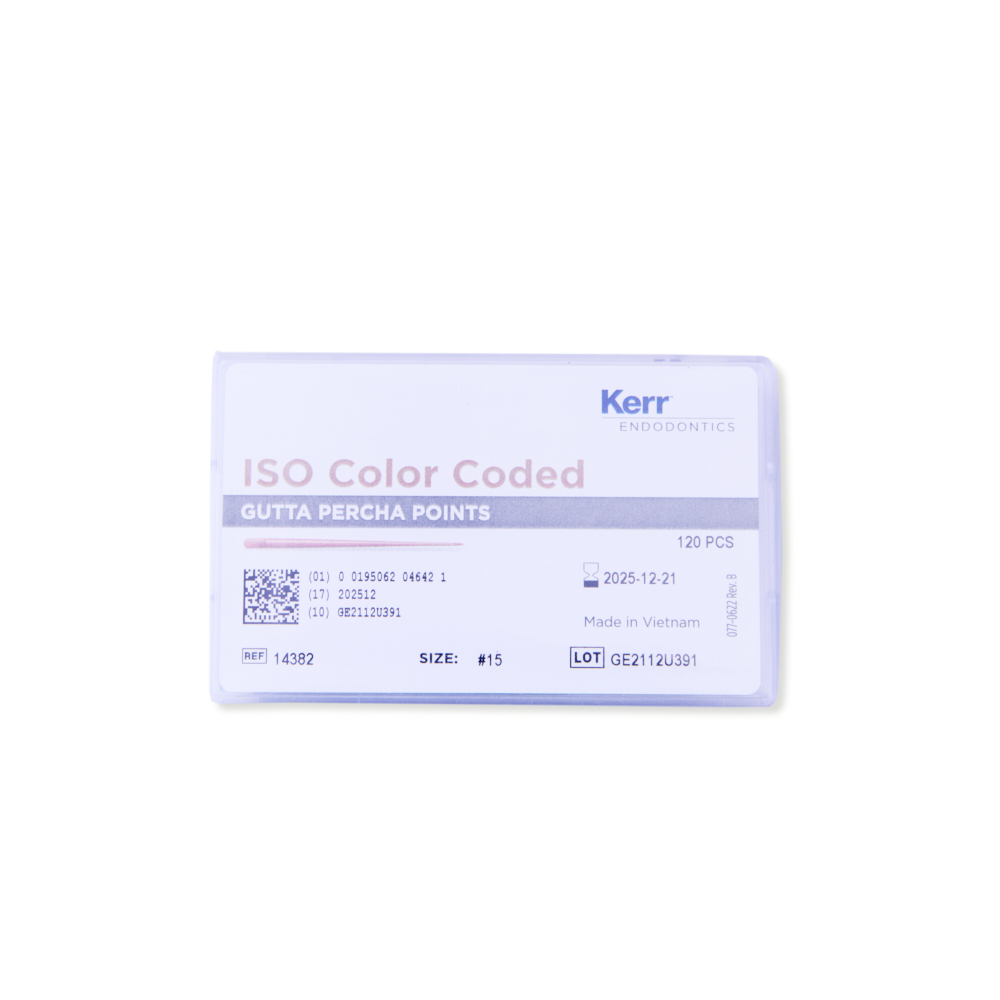 Udgået - Kerr guttaperkapoints nr. 15, 120 stk.