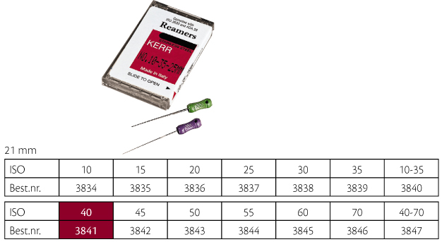 Kerr udvidere 21 mm nr. 40, 6 stk.