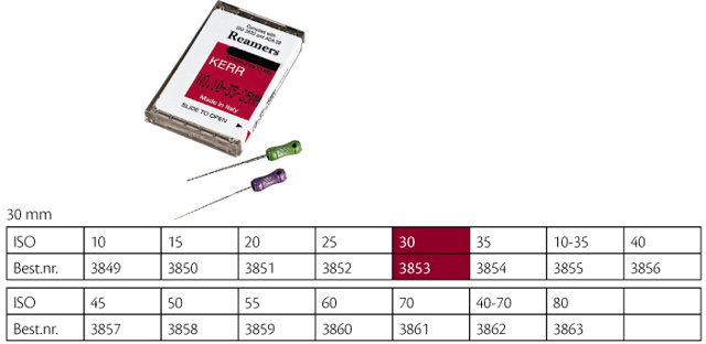 Kerr udvidere 30 mm nr. 30, 6 stk.