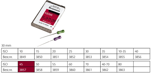 Kerr udvidere 30 mm nr. 45, 6 stk.
