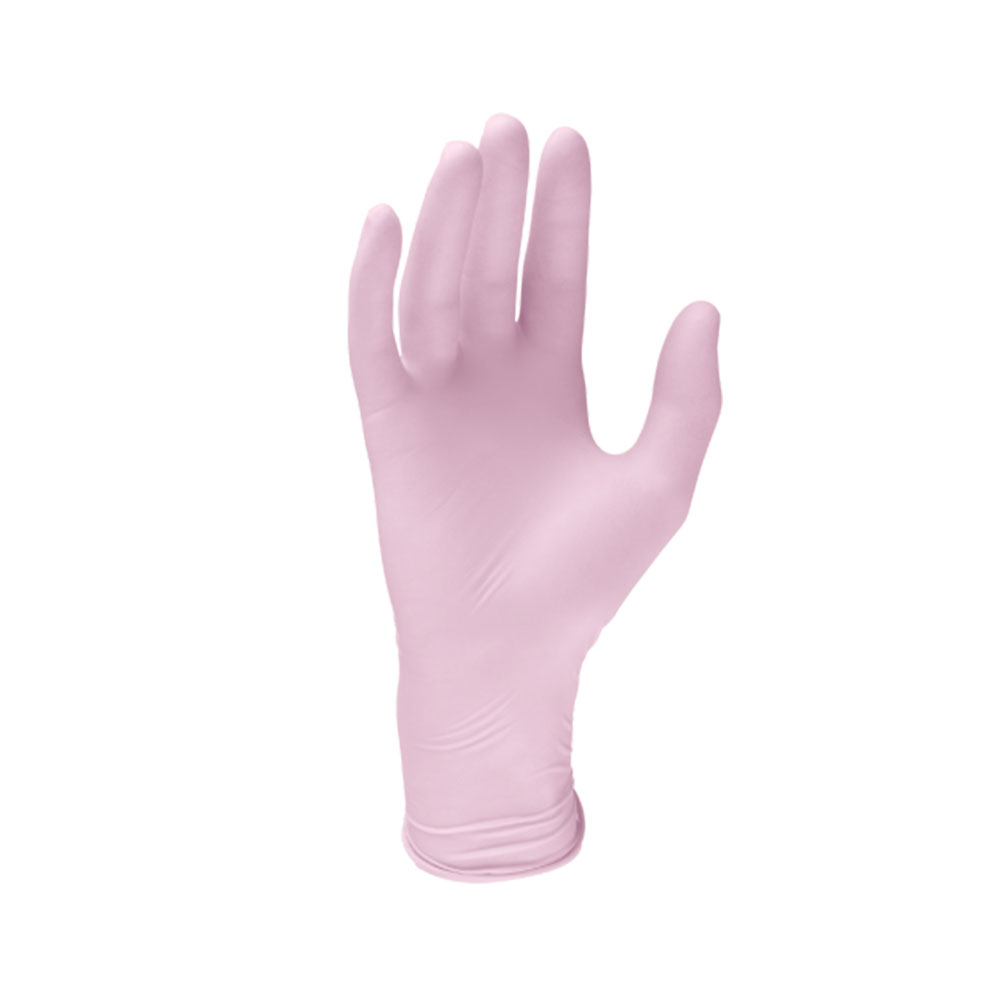 Monoart handsker nitril pink, str. L, 100 stk