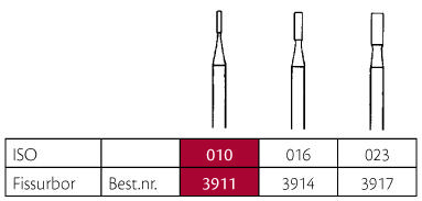 Meisinger stålbor fissur 010 HP, 10 stk.