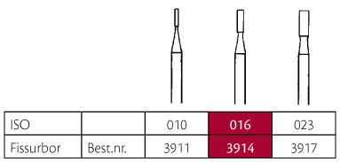 Meisinger stålbor fissur 016 HP, 10 stk.