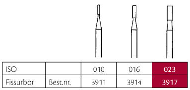 Meisinger stålbor fissur 023 HP, 10 stk.