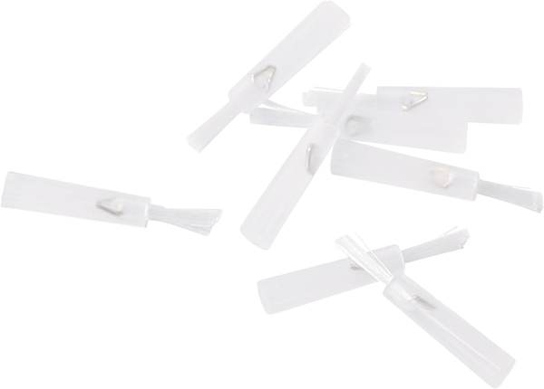 Penselhoveder, hvide med hvide hår, 60 stk.