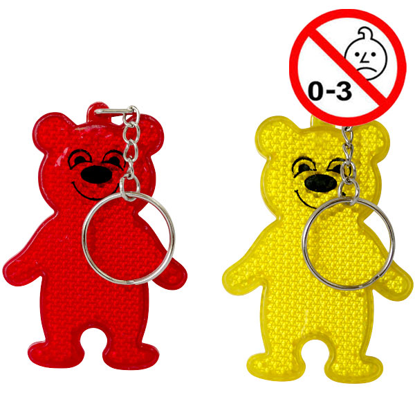 Legetøj, nøglering med bamserefleks, 24 stk.