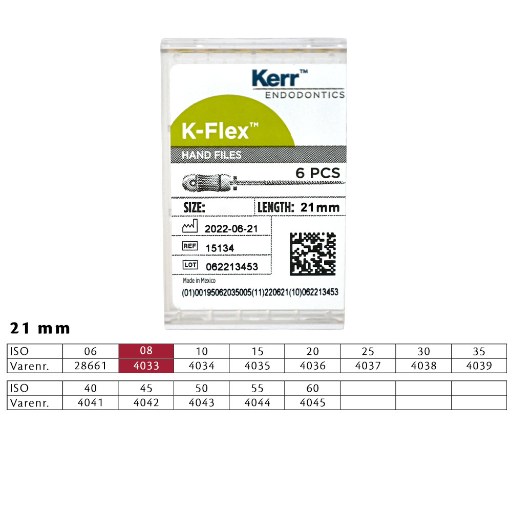K-Flex file 21 mm nr. 08, 6 stk.