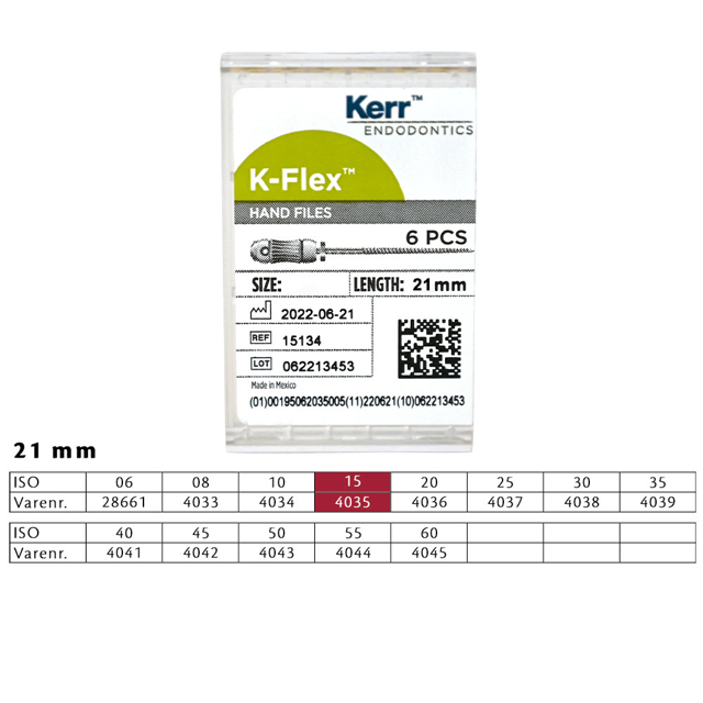 K-Flex file 21 mm nr. 15, 6 stk.