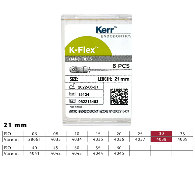 K-Flex file 21 mm nr. 30, 6 stk.