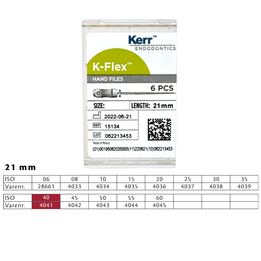 K-Flex file 21 mm nr. 40, 6 stk.