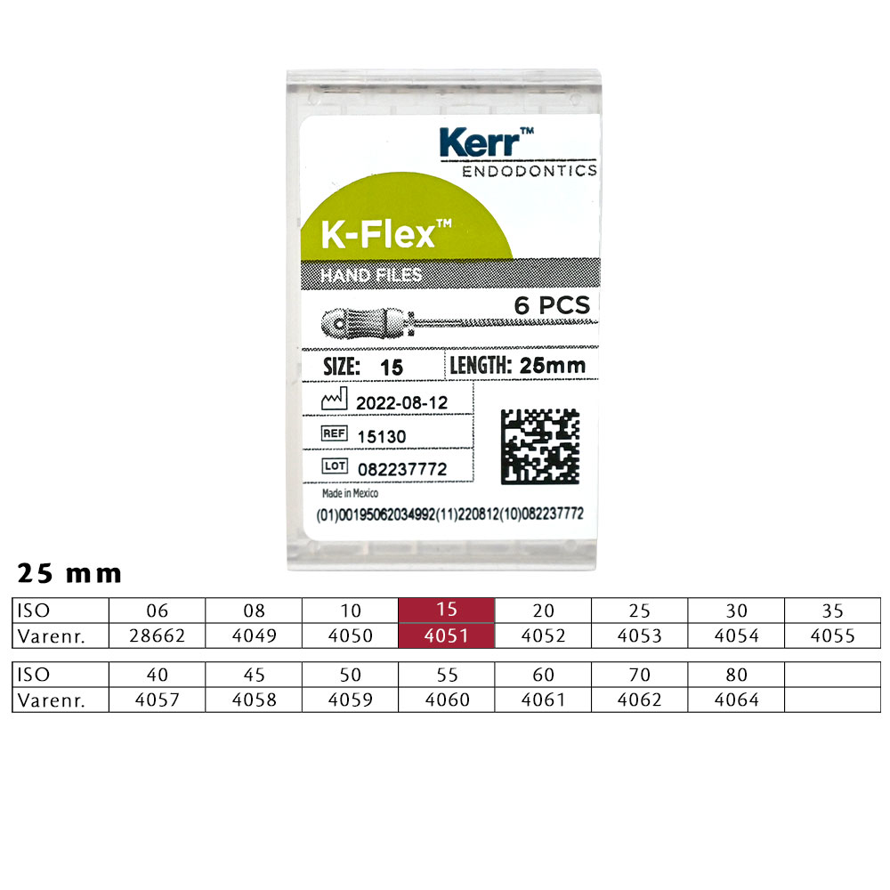 K-Flex file 25 mm nr. 15, 6 stk.