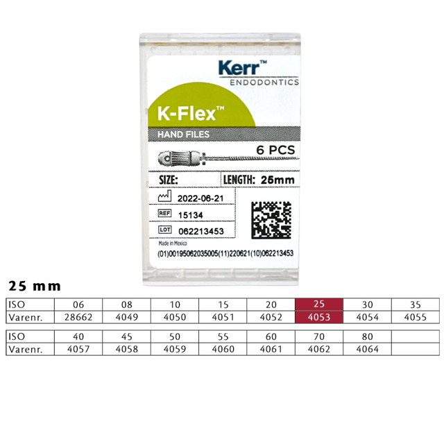 K-Flex file 25 mm nr. 25, 6 stk.