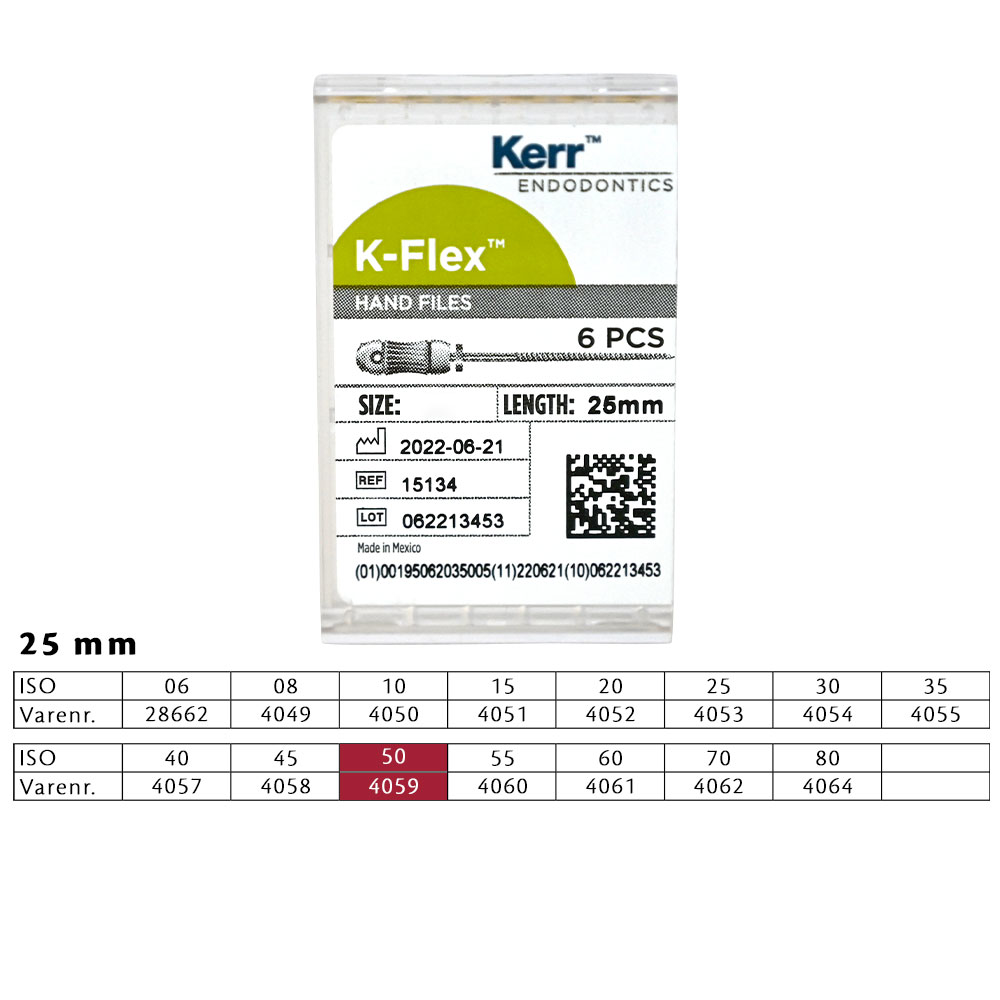 K-Flex file 25 mm nr. 50, 6 stk.