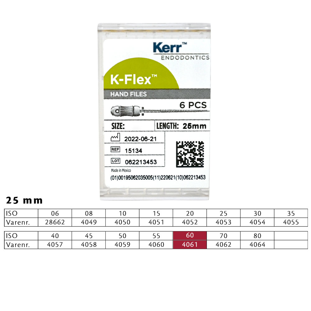 K-Flex file 25 mm nr. 60, 6 stk.