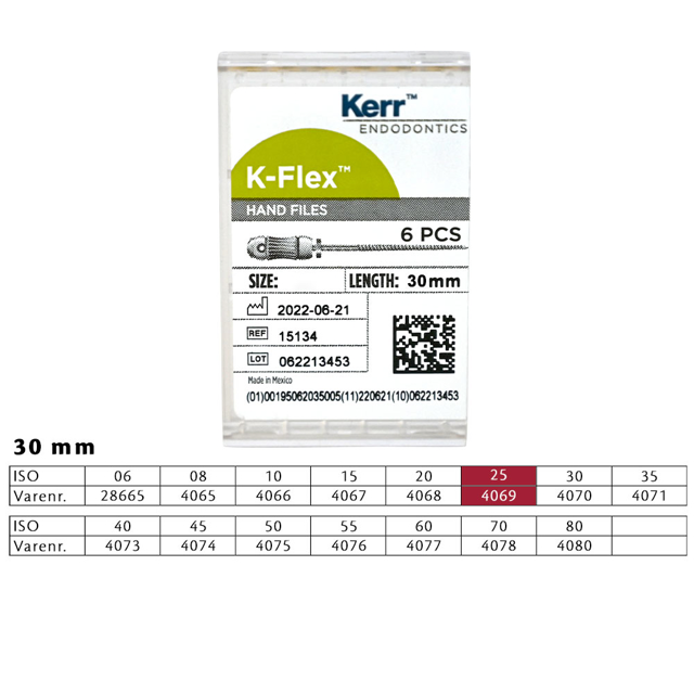 K-Flex file 30 mm nr. 25, 6 stk.