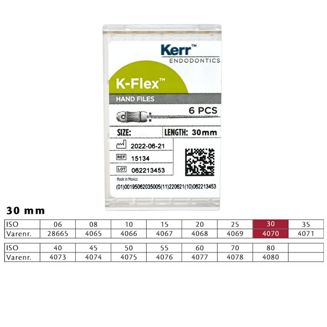 K-Flex file 30 mm nr. 30, 6 stk.