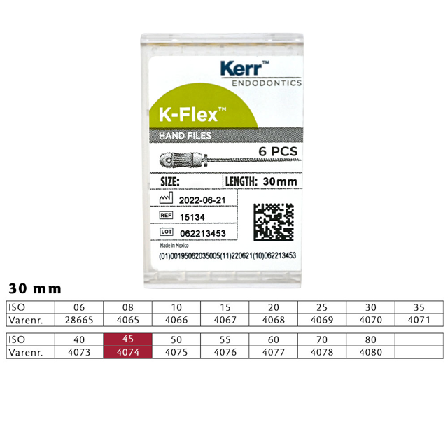 K-Flex file 30 mm nr. 45, 6 stk.