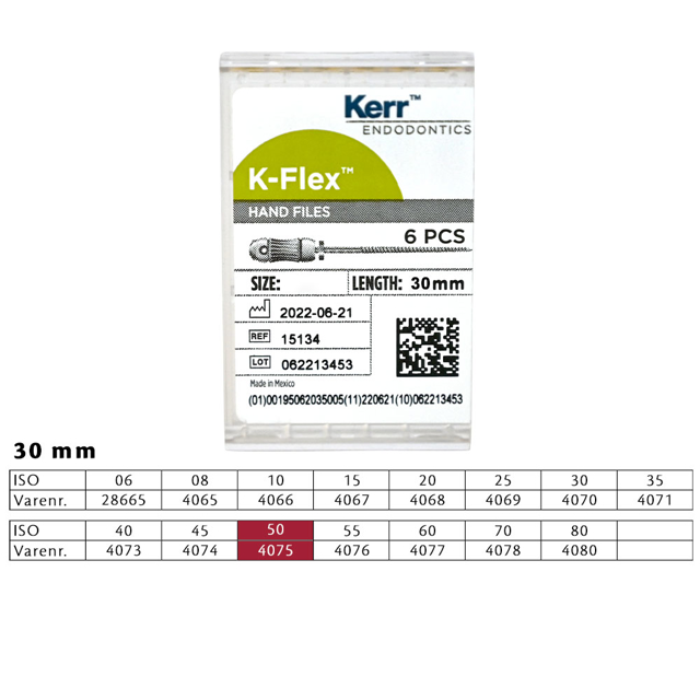 K-Flex file 30 mm nr. 50, 6 stk.