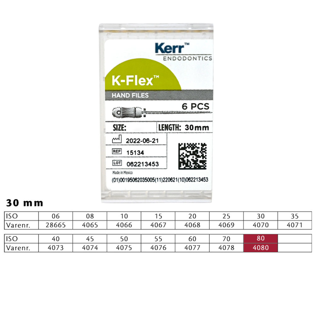 K-Flex file 30 mm nr. 80, 6 stk.