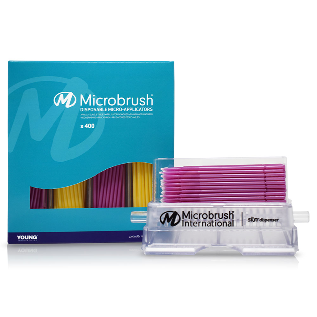 Microbrush Plus Fine 4 x 100 stk ass. m/dispenser