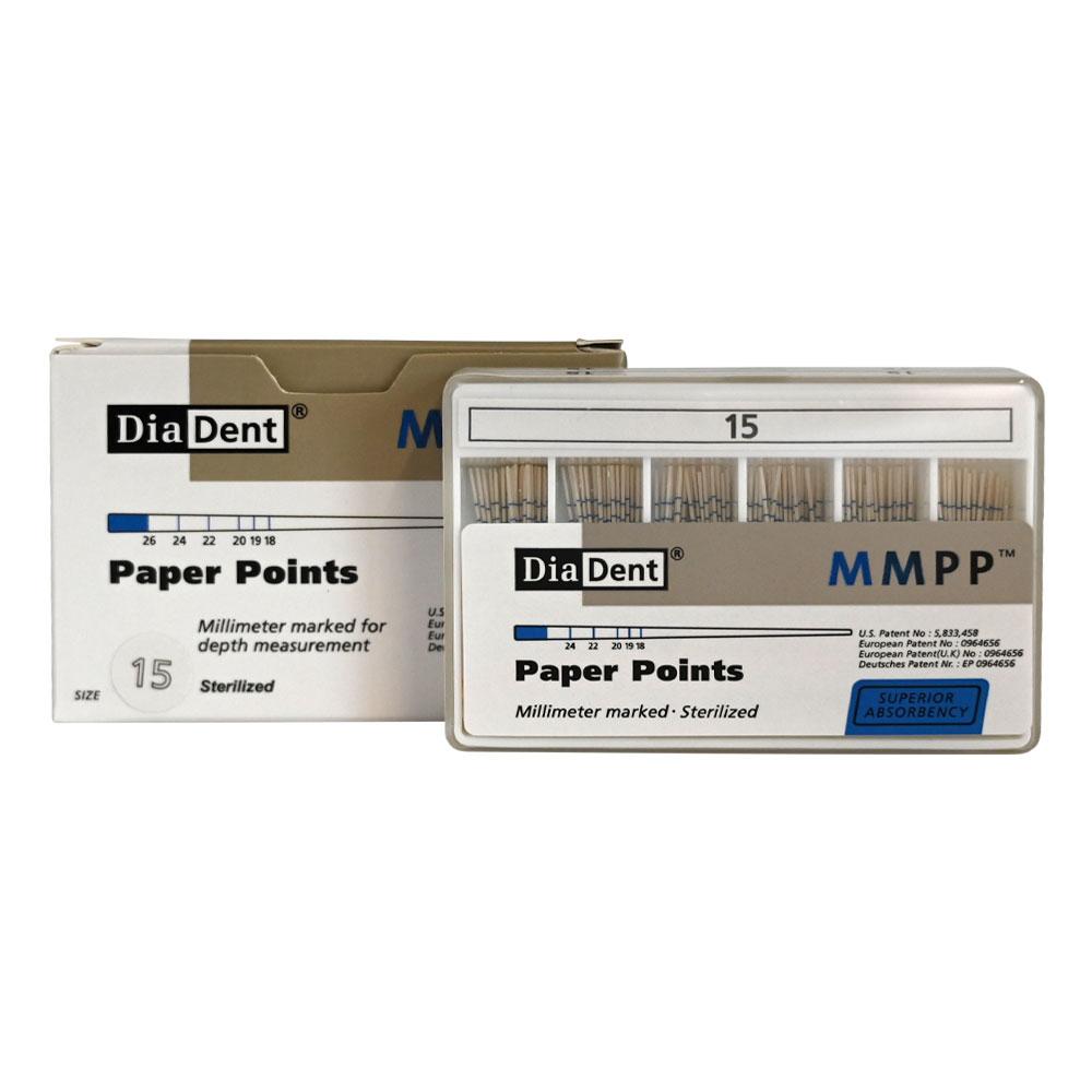 DiaDent paperpoints m. mm-inddeling str 15 200 stk