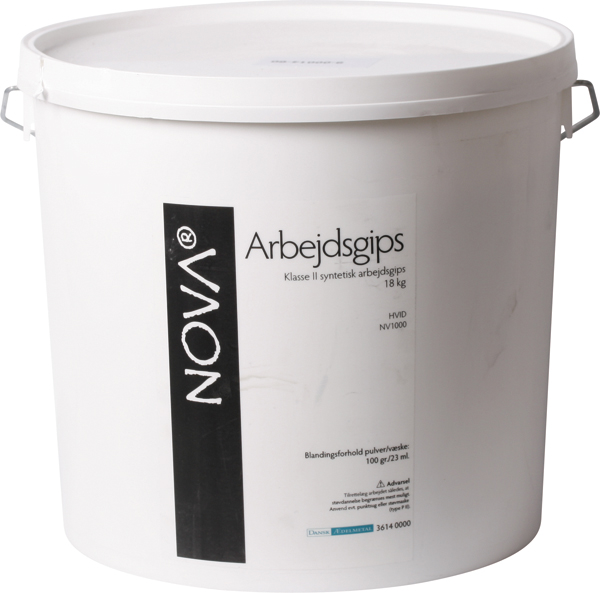 Nova arbejdsgips hvid, 17 kg