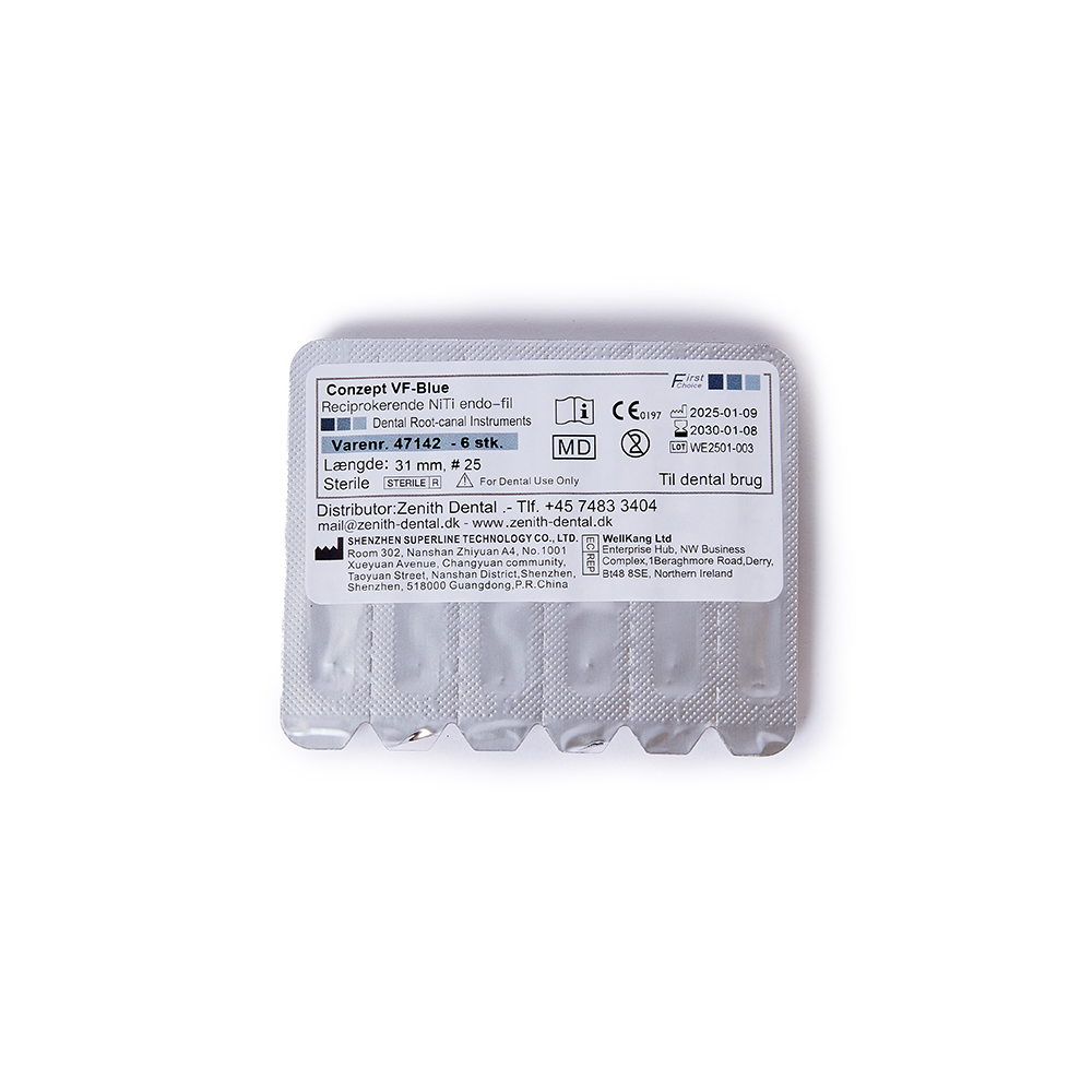 Conzept VF-Blue file, 31mm, str 25, rød, 6 stk 