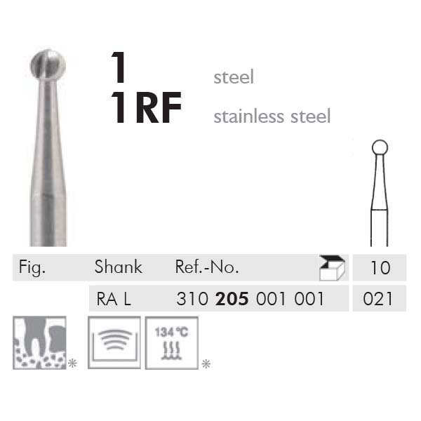 Meisinger stålbor rosen 26 mm 021 RA L, 10 stk.