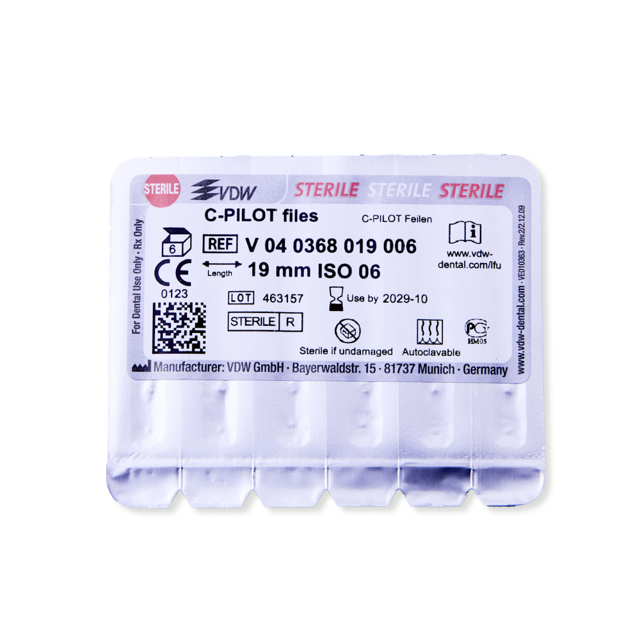 VDW C-Pilot file, 19 mm, nr. 06, 6 stk.