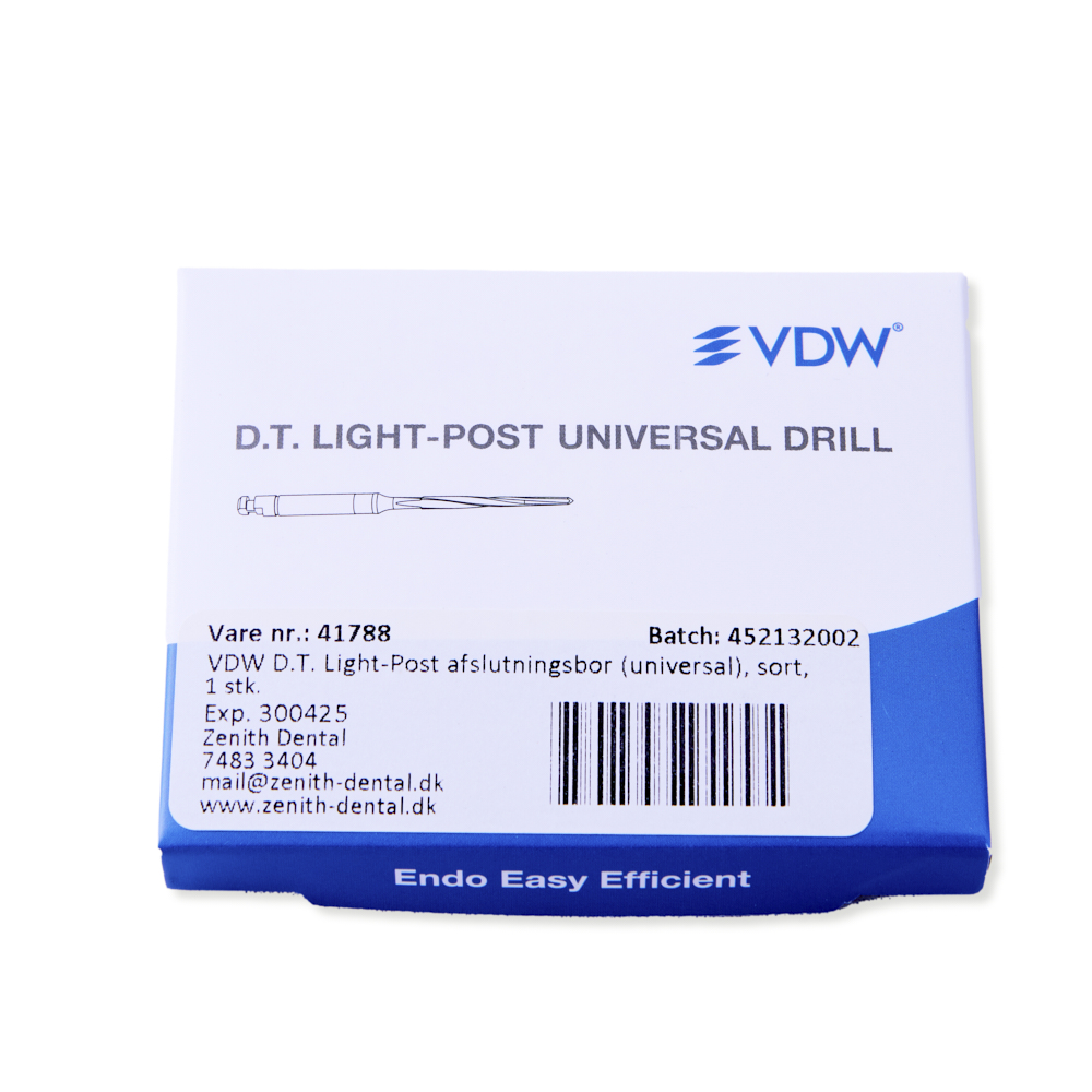 VDW D.T. Light-Post universalbor str. 0,5, sort, 1 stk