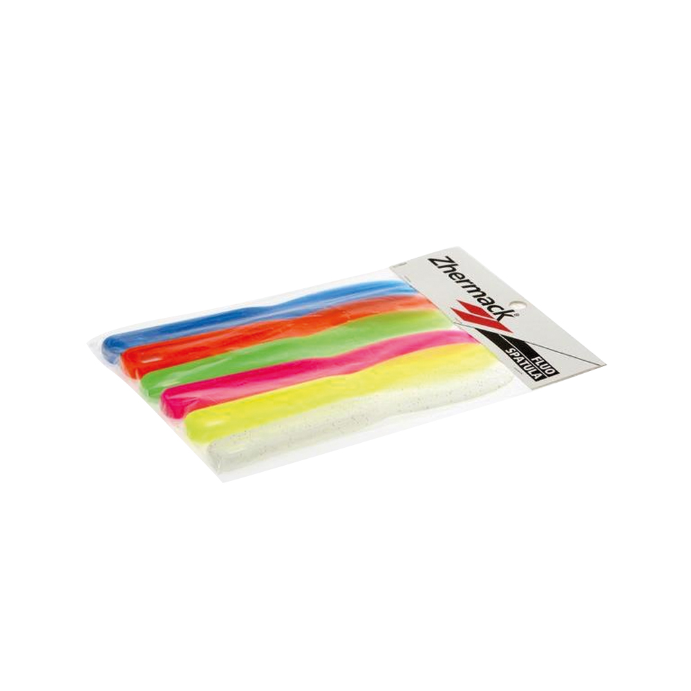 Blandespatler, bredbladede til alginat, ass. farver, 6 stk.