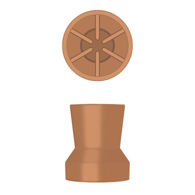 Hawe gummikopper nr. 9010 orange, 120 stk.