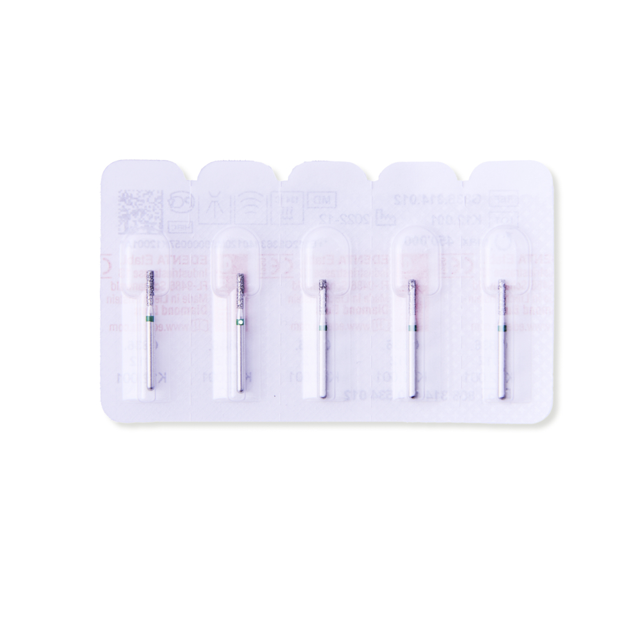 Edenta diamant cylinder FG G836/012 grøn, 5 stk.