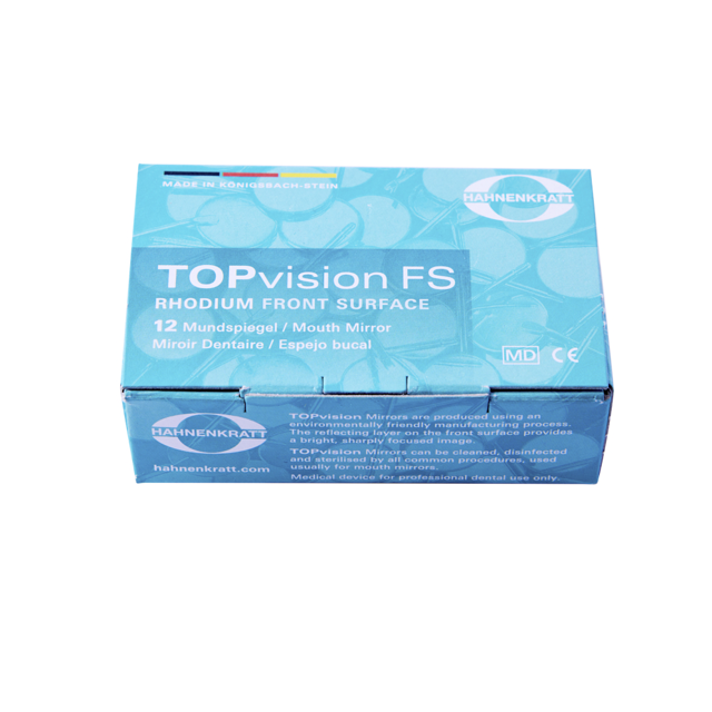 Hahnenkratt mundspejle Rhodium str 5, 12 stk.