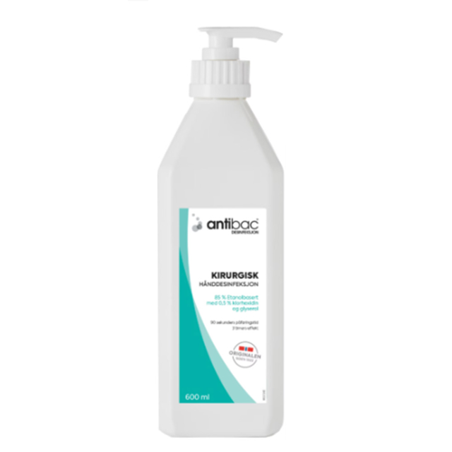 Antibac kirurgisk hånddes. m/CHX, 600 ml 