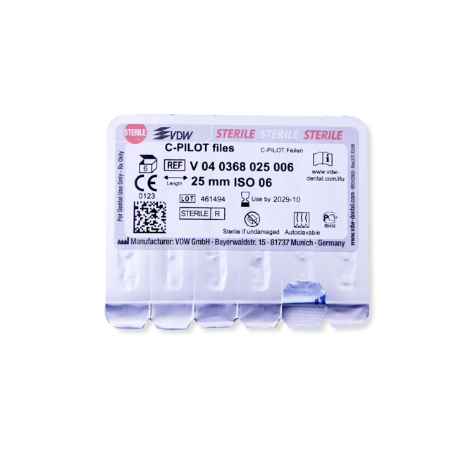 VDW C-Pilot file, 25 mm, nr. 06, 6 stk.