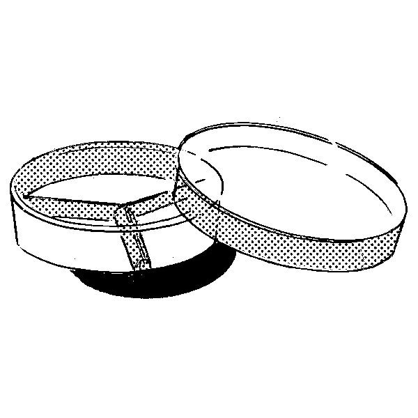 Petriskål 3-delt 100 x 20 mm