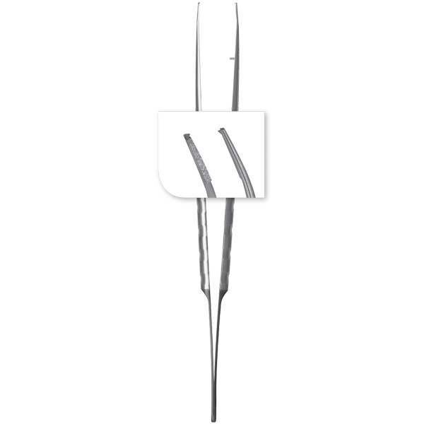 Hu-Friedy mikro pincet, kirurgisk, buet