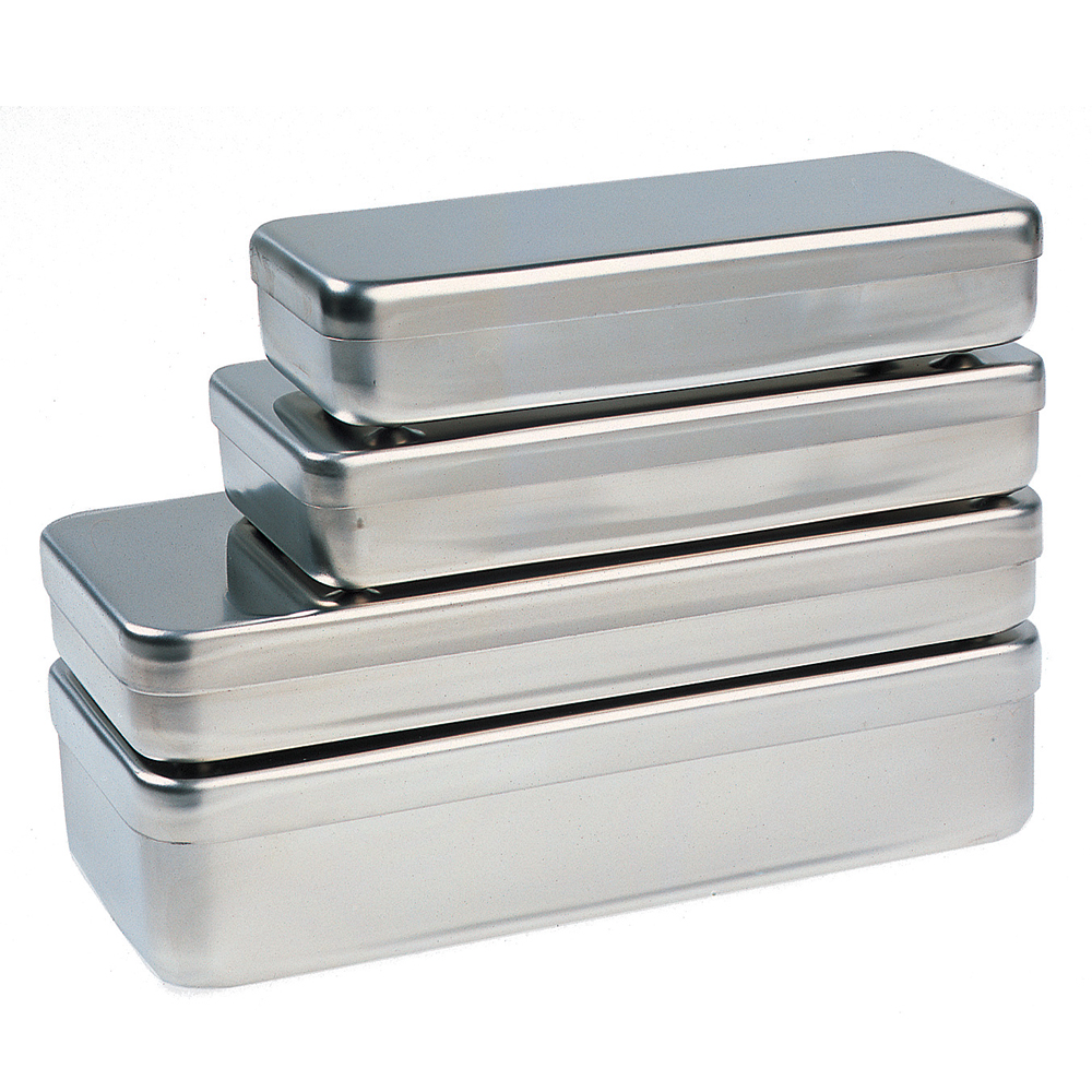 Nichrominox rustfri stålkassette m/låg 21 x 10 x 3 cm