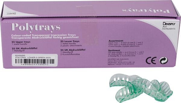 Udgået - Polytrays aftryksskeer grøn nr. 0 t/UK, 25 stk.