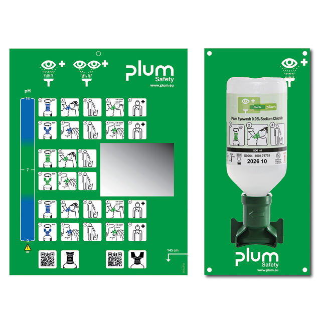 Plum øjenskyllestation m/500 ml øjenskyl
